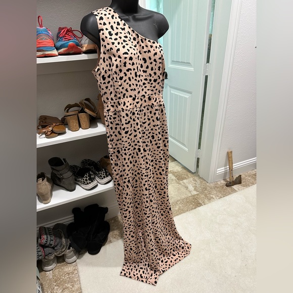 Skis are blue large women’s one shoulder zip up pants jumpsuit romper pink - Picture 2 of 10